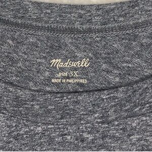 Madewell Womens 3X Triblend Ex-Boyfriend Tee Heather Gray New